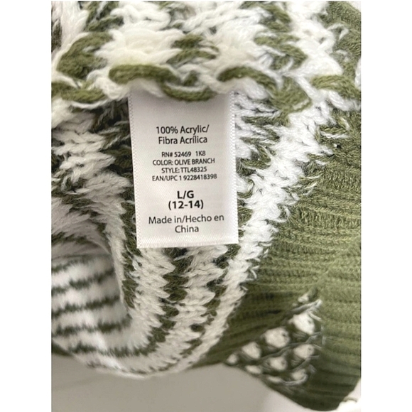 Time And Tru Flyaway Cardigan Sweater Open Front Chunky Knit Olive Green… - Picture 11 of 14